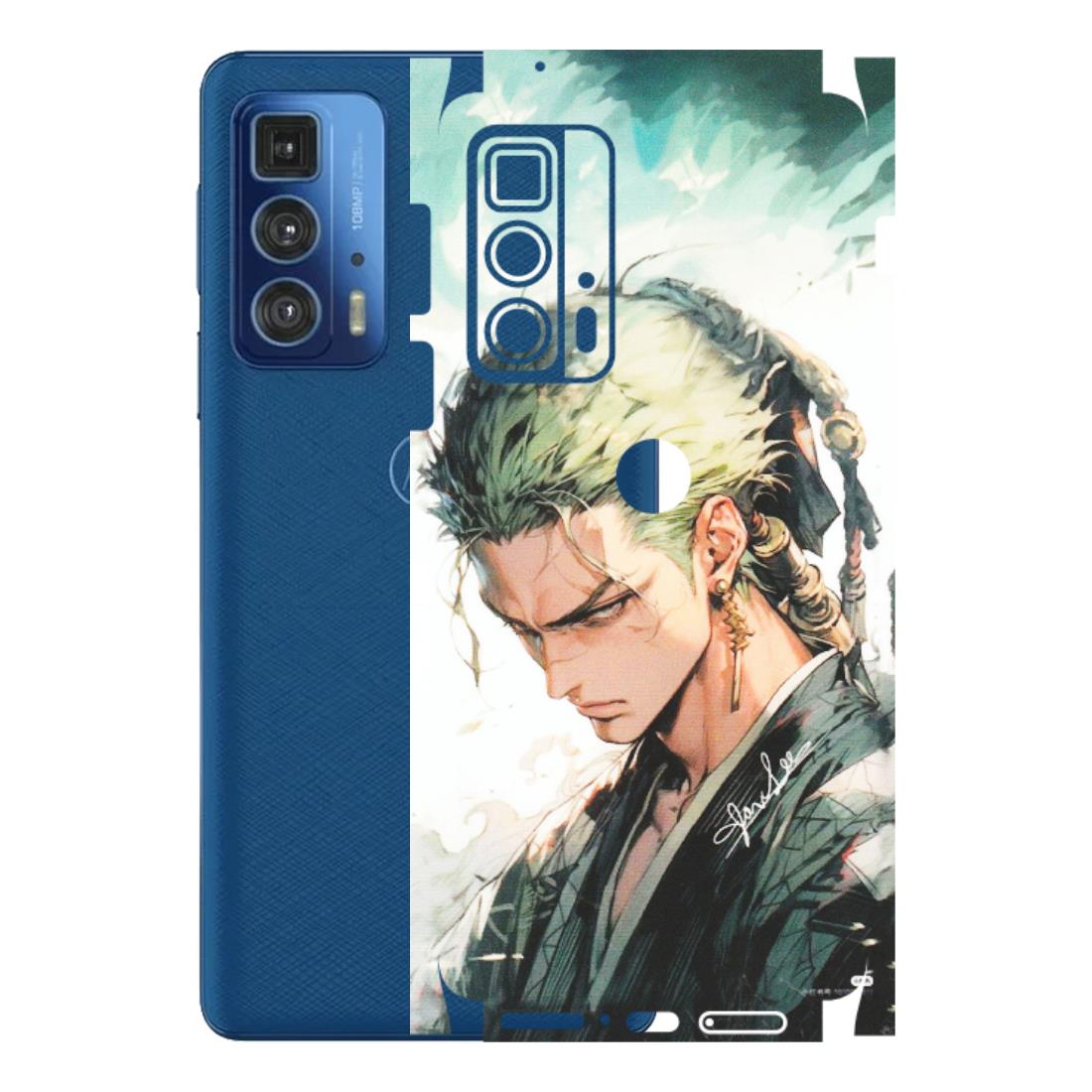 Motorola Phone Skins (All Models) - Pirate Hunter One Piece Anime - Matte Finish (M-157) Motorola Moto Edge 20 Pro