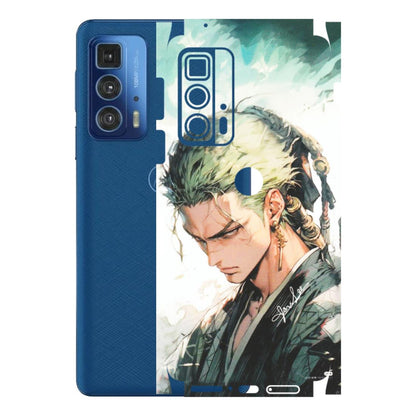 Motorola Phone Skins (All Models) - Pirate Hunter One Piece Anime - Matte Finish (M-157) Motorola Moto Edge 20 Pro