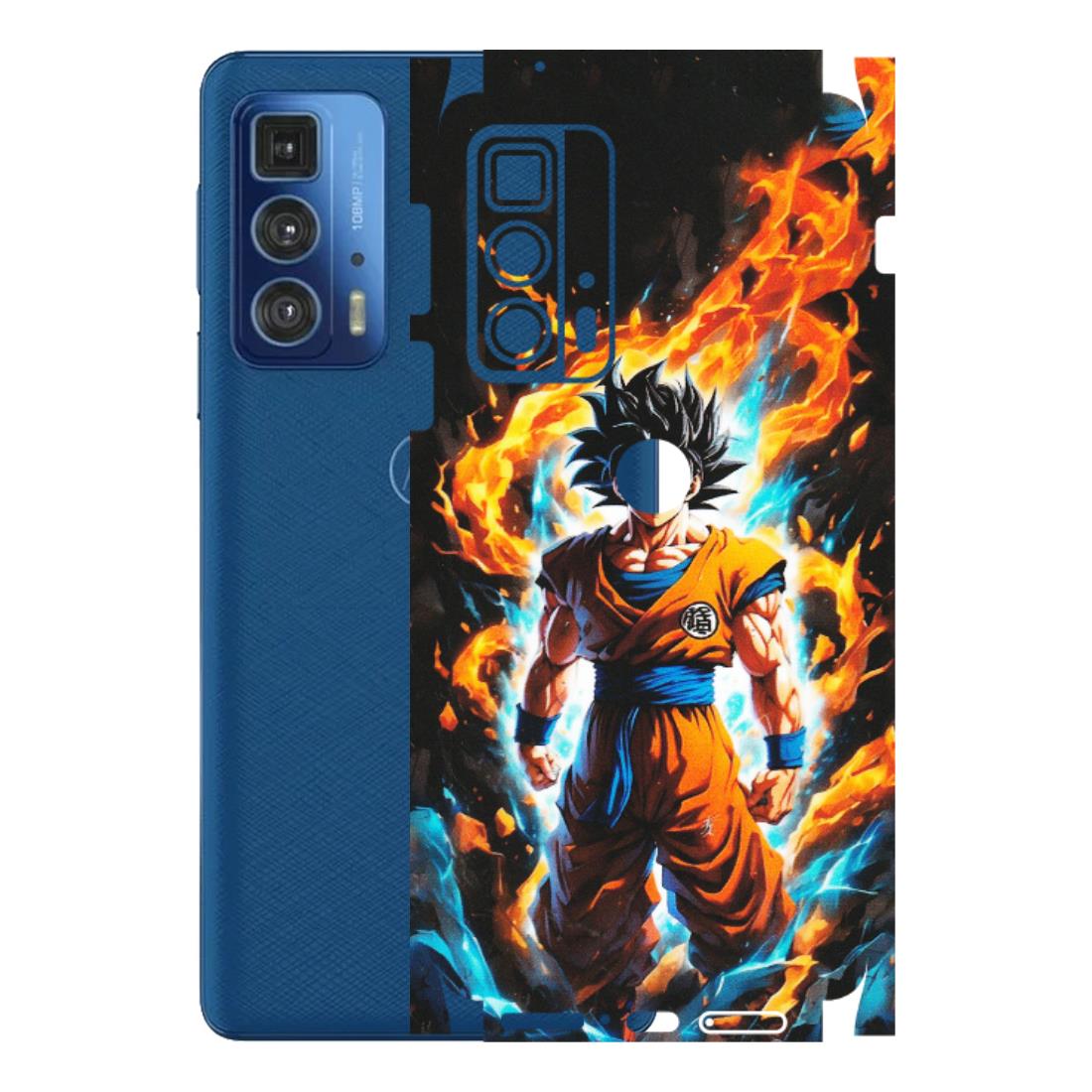 Motorola Phone Skins (All Models) - Goku Transformation Anime - Matte Finish (M-159) Motorola Moto Edge 20 Pro