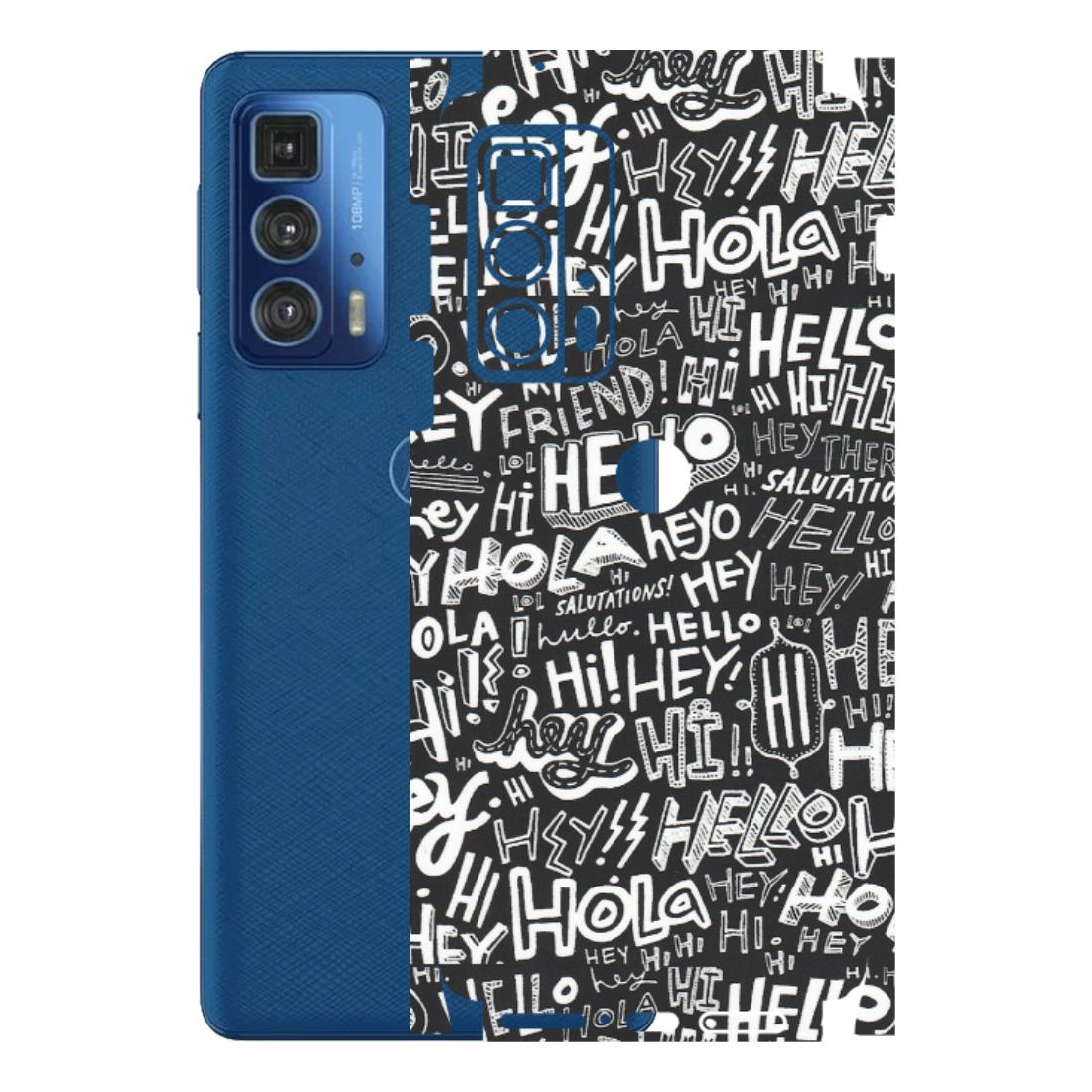 Motorola Phone Skins (All Models) - Hi Hello Doodles - Matte Finish (M-25) Motorola Moto Edge 20 Pro