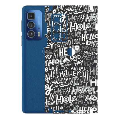 Motorola Phone Skins (All Models) - Hi Hello Doodles - Matte Finish (M-25) Motorola Moto Edge 20 Pro