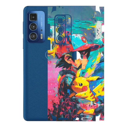 Motorola Phone Skins (All Models) - Ash & Pikachu - Matte Finish (M-26) Motorola Moto Edge 20 Pro