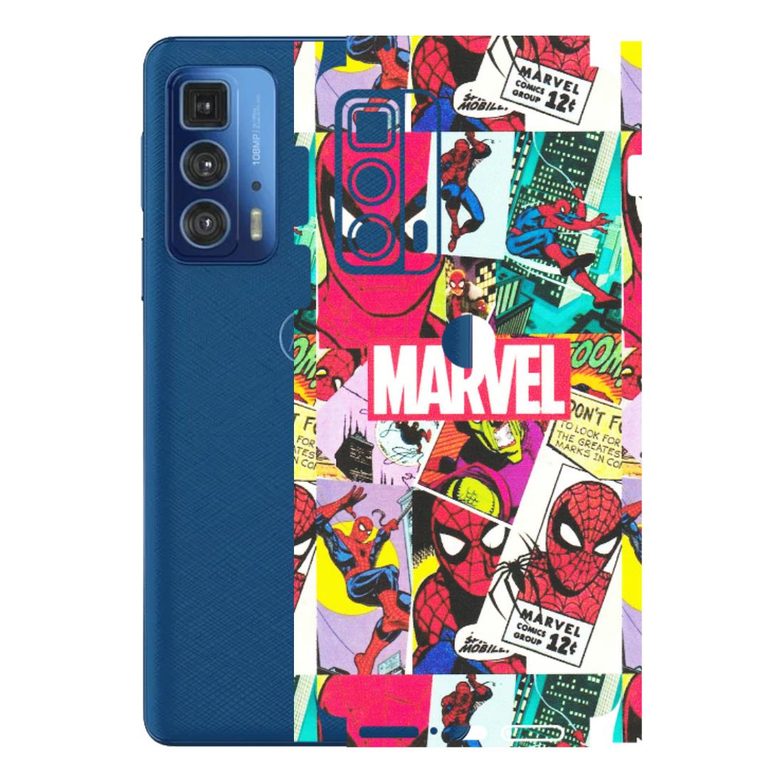 Motorola Phone Skins (All Models) - Marvel Comic Spiderman Grafitti - Matte Finish (M-72) Motorola Moto Edge 20 Pro
