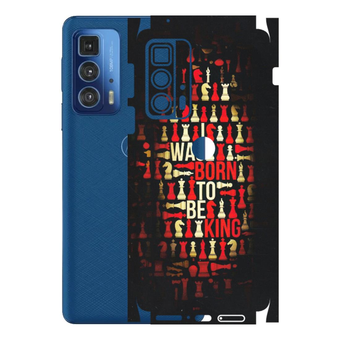 Motorola Phone Skins (All Models) - Born To Be King - Matte Finish (M-73) Motorola Moto Edge 20 Pro