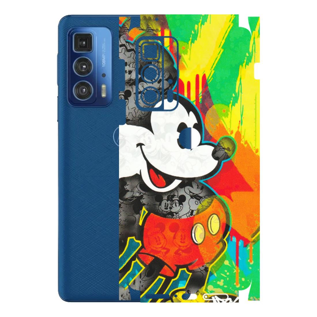 Motorola Phone Skins (All Models) - Multiple Mickey With Colourful Texture - Matte Finish (M-84) Motorola Moto Edge 20 Pro