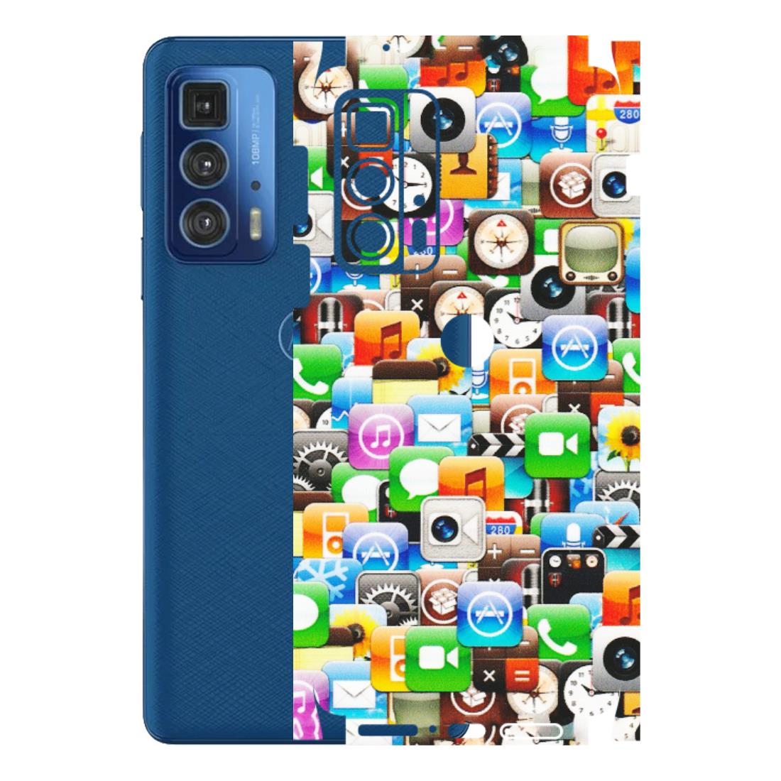 Motorola Phone Skins (All Models) - All Apple Icons - Matte Finish (M-93) Motorola Moto Edge 20 Pro