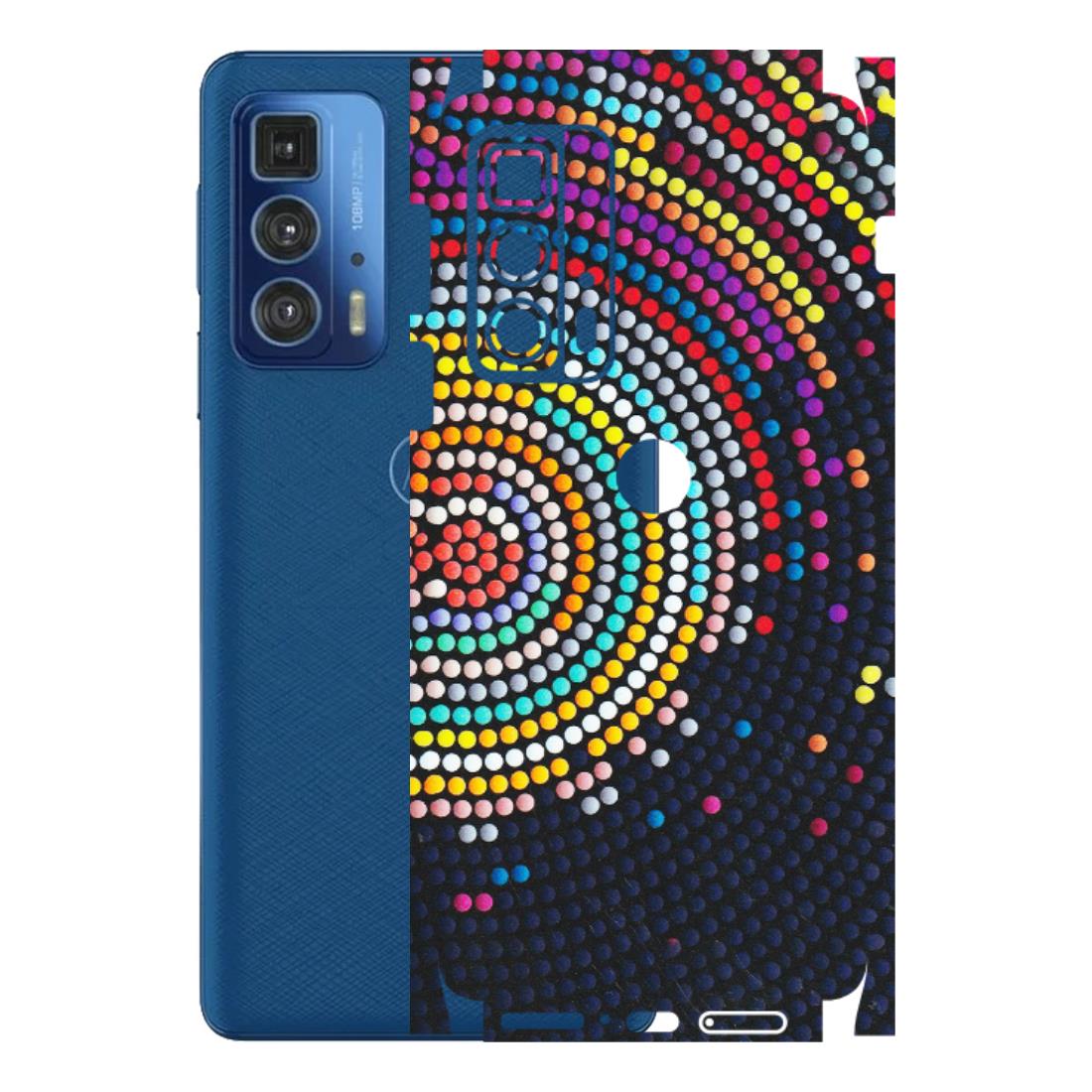 Motorola Phone Skins (All Models) - Rainbow Dot Mandala - Matte Finish (M-97) Motorola Moto Edge 20 Pro