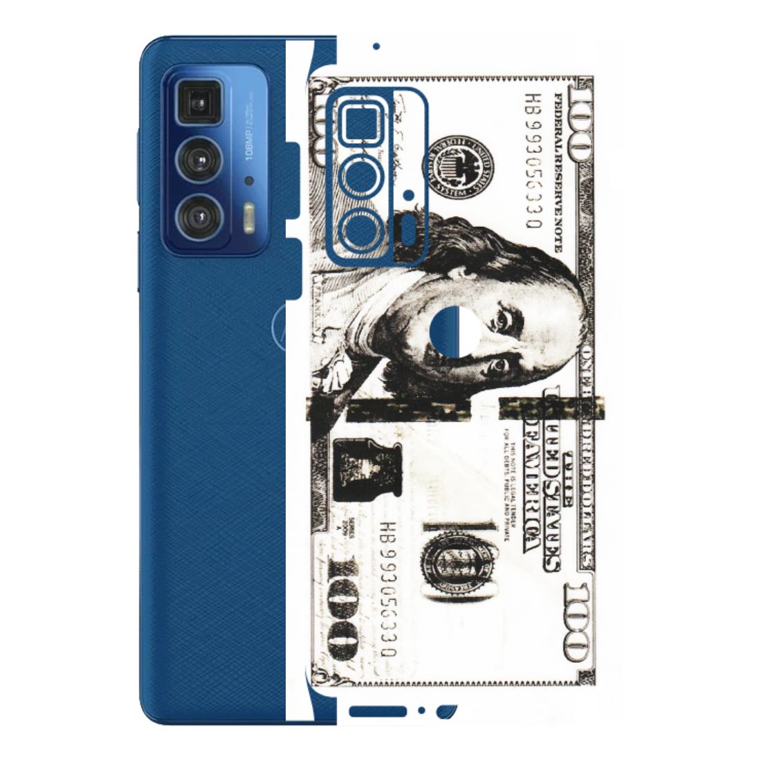 Motorola Phone Skins (All Models) - 100 Dollar Currency - Transparent Finish (T-01) Motorola Moto Edge 20 Pro