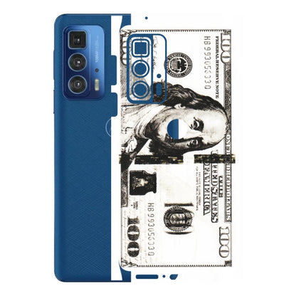 Motorola Phone Skins (All Models) - 100 Dollar Currency - Transparent Finish (T-01) Motorola Moto Edge 20 Pro