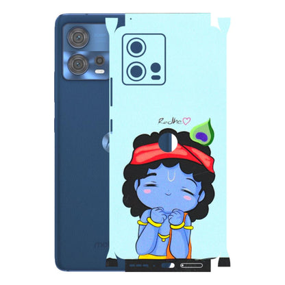 Motorola Phone Skins (All Models) - Radhe Radhe Cute Toon - 3D Embossed Finish (L-05) Motorola Moto Edge 30 Fusion (5G)