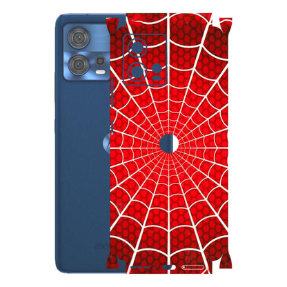 Motorola Phone Skins (All Models) - Classic Spidey Web - 3D Embossed Finish (L-115) Motorola Moto Edge 30 Fusion (5G)