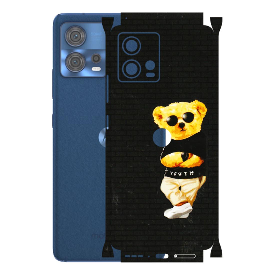 Motorola Phone Skins (All Models) - Classy Teddy Bear - 3D Embossed Finish (L-116) Motorola Moto Edge 30 Fusion (5G)