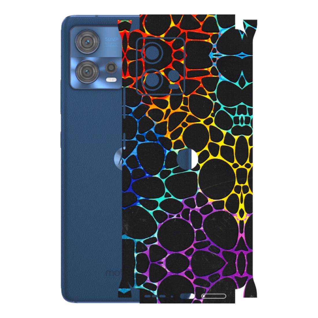 Motorola Phone Skins (All Models) - Abstract Art MultiColour - 3D Embossed Finish (L-133) Motorola Moto Edge 30 Fusion (5G)