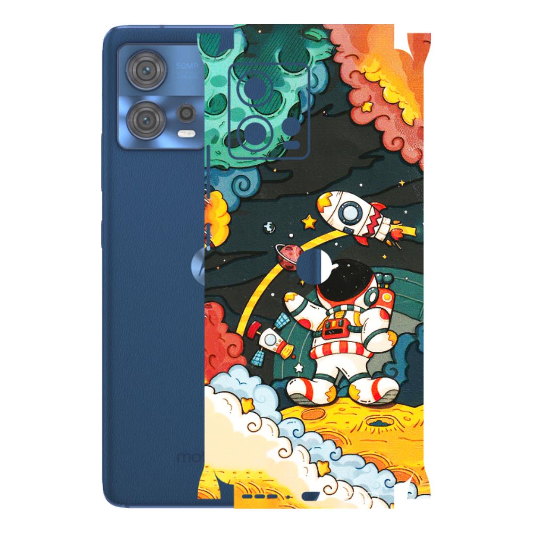 Motorola Phone Skins (All Models) - Astronauts & Spaceship - 3D Embossed Finish (L-145) Motorola Moto Edge 30 Fusion (5G)