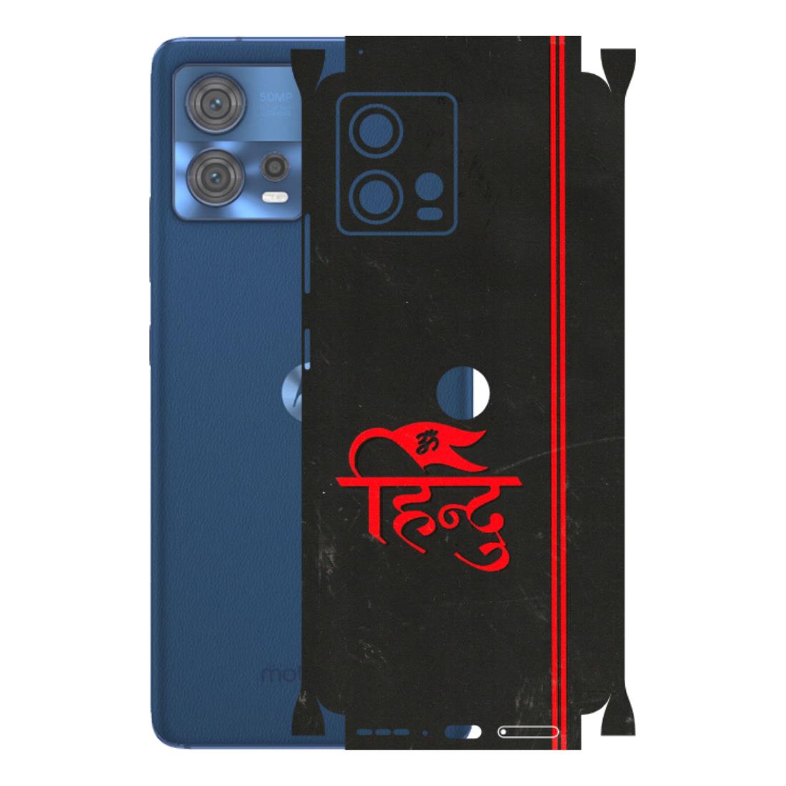Motorola Phone Skins (All Models) - Hindu Black - 3D Embossed Finish (L-153) Motorola Moto Edge 30 Fusion (5G)