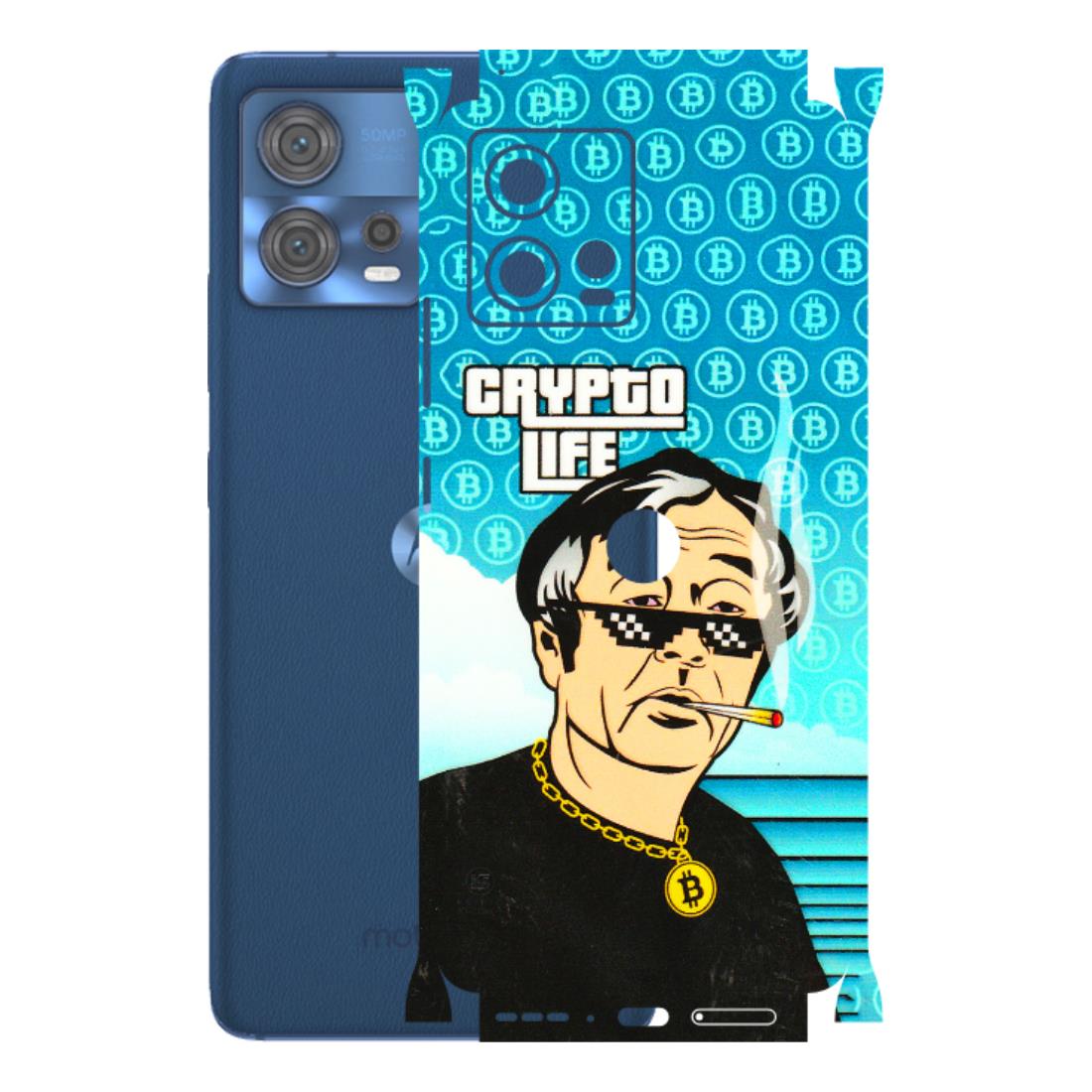 Motorola Phone Skins (All Models) - Crypto Thug Life - 3D Embossed Finish (L-179) Motorola Moto Edge 30 Fusion (5G)