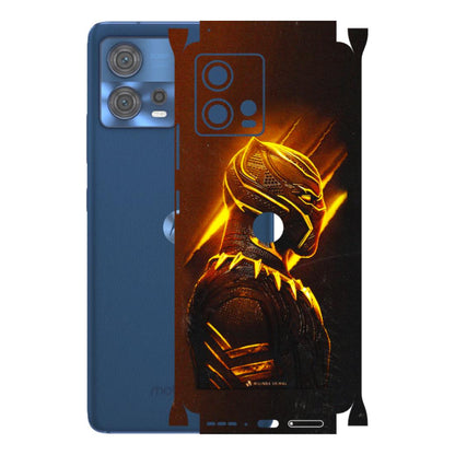 Motorola Phone Skins (All Models) - Gold Black Panther - 3D Embossed Finish (L-181) Motorola Moto Edge 30 Fusion (5G)