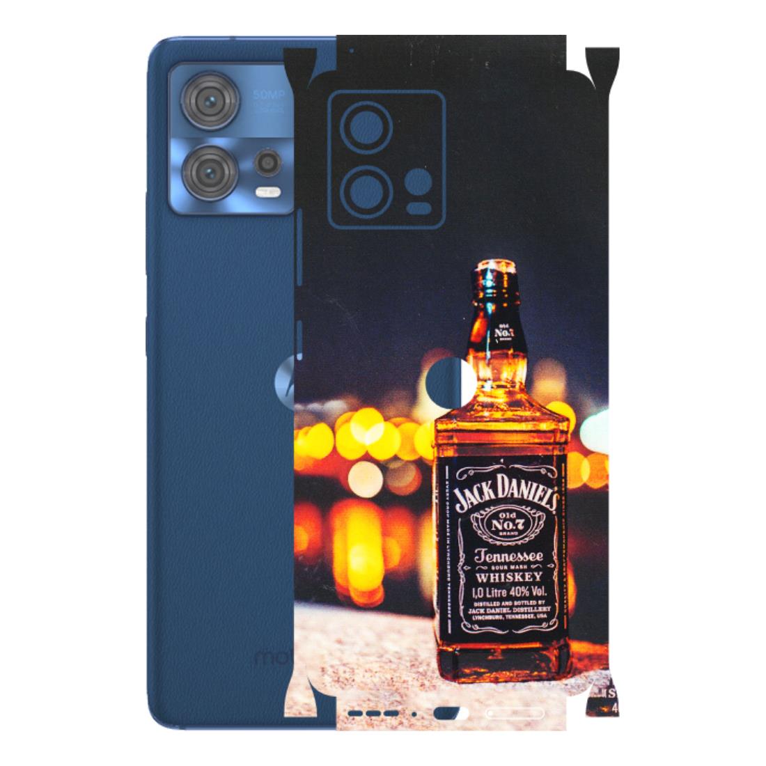 Motorola Phone Skins (All Models) - JD Whiskey Bottle - 3D Embossed Finish (L-20) Motorola Moto Edge 30 Fusion (5G)