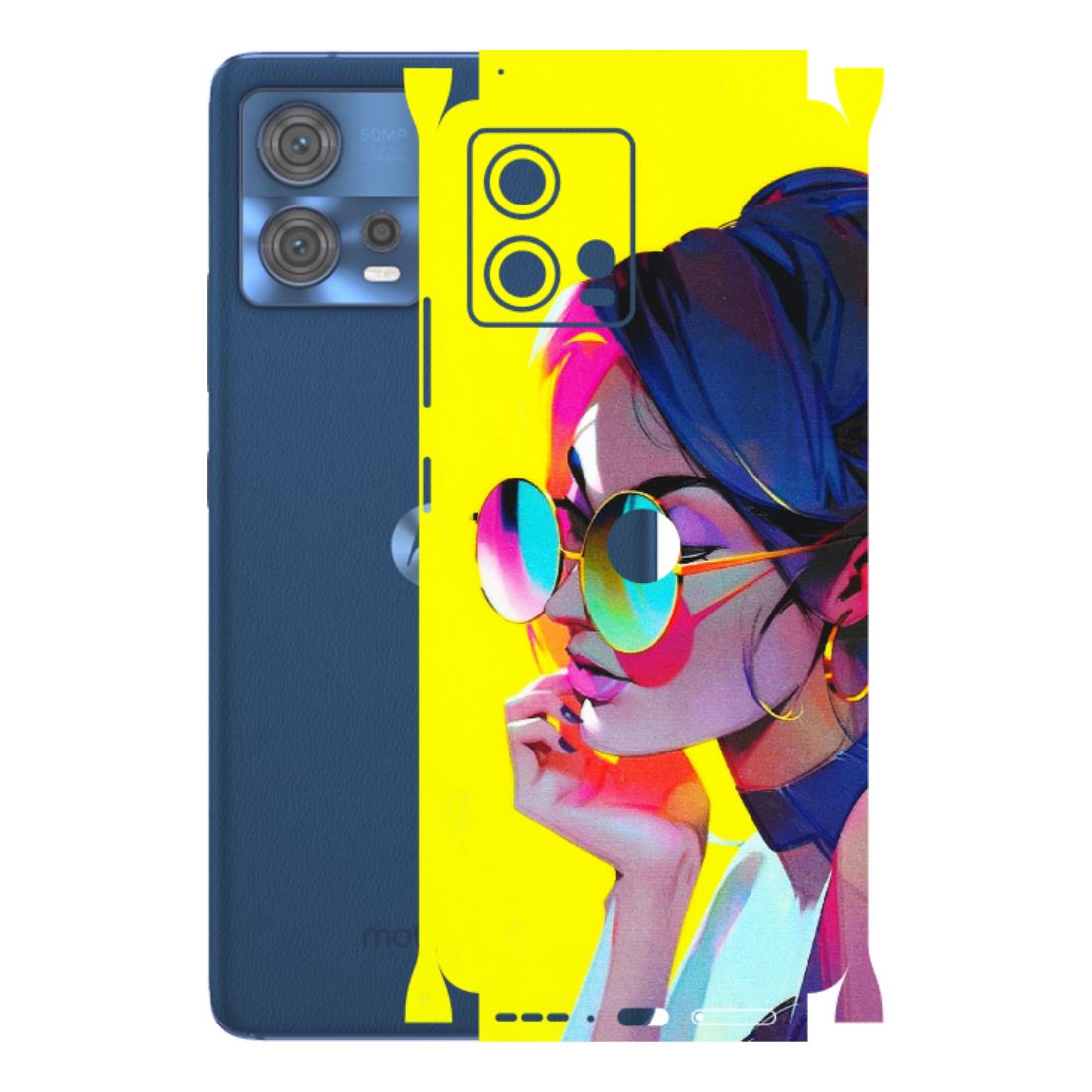 Motorola Phone Skins (All Models) - Bold Stylish Girl - 3D Embossed Finish (L-222) Motorola Moto Edge 30 Fusion (5G)