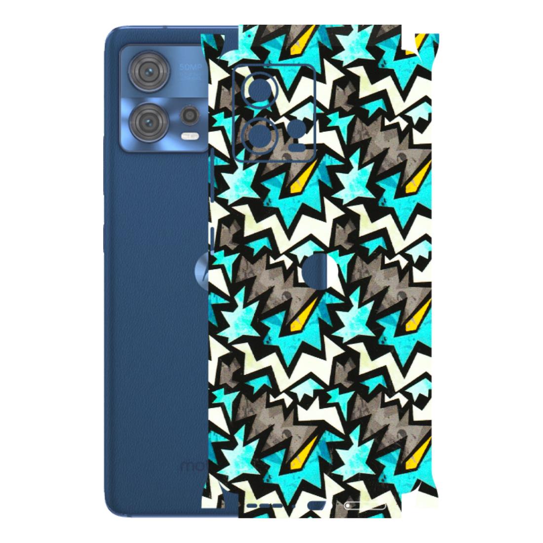 Motorola Phone Skins (All Models) - Funky Zig Zag - 3D Embossed Finish (L-223) Motorola Moto Edge 30 Fusion (5G)