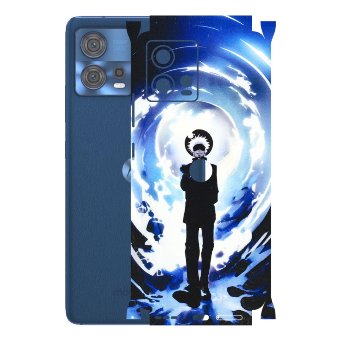 Motorola Phone Skins (All Models) - Satoru Gojo Dark Blue - 3D Embossed Finish (L-235) Motorola Moto Edge 30 Fusion (5G)