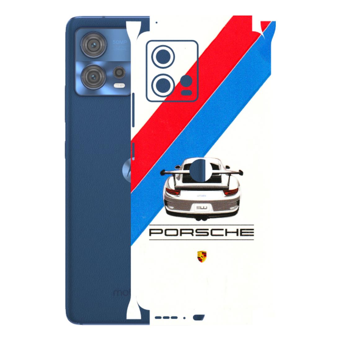 Motorola Phone Skins (All Models) - Porche Car Sober Logo - 3D Embossed Finish (L-248) Motorola Moto Edge 30 Fusion (5G)