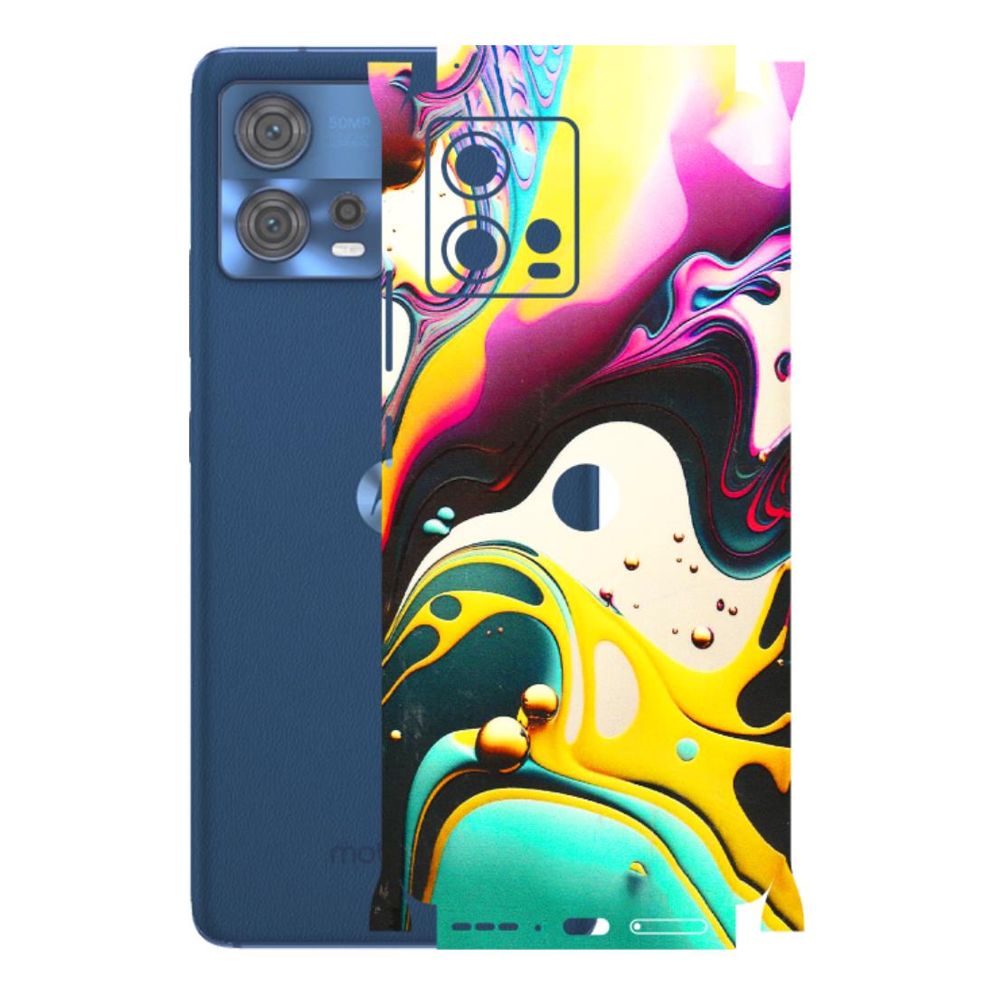 Motorola Phone Skins (All Models) - Multicolor Abstract pattern - 3D Embossed Finish (L-254) Motorola Moto Edge 30 Fusion (5G)