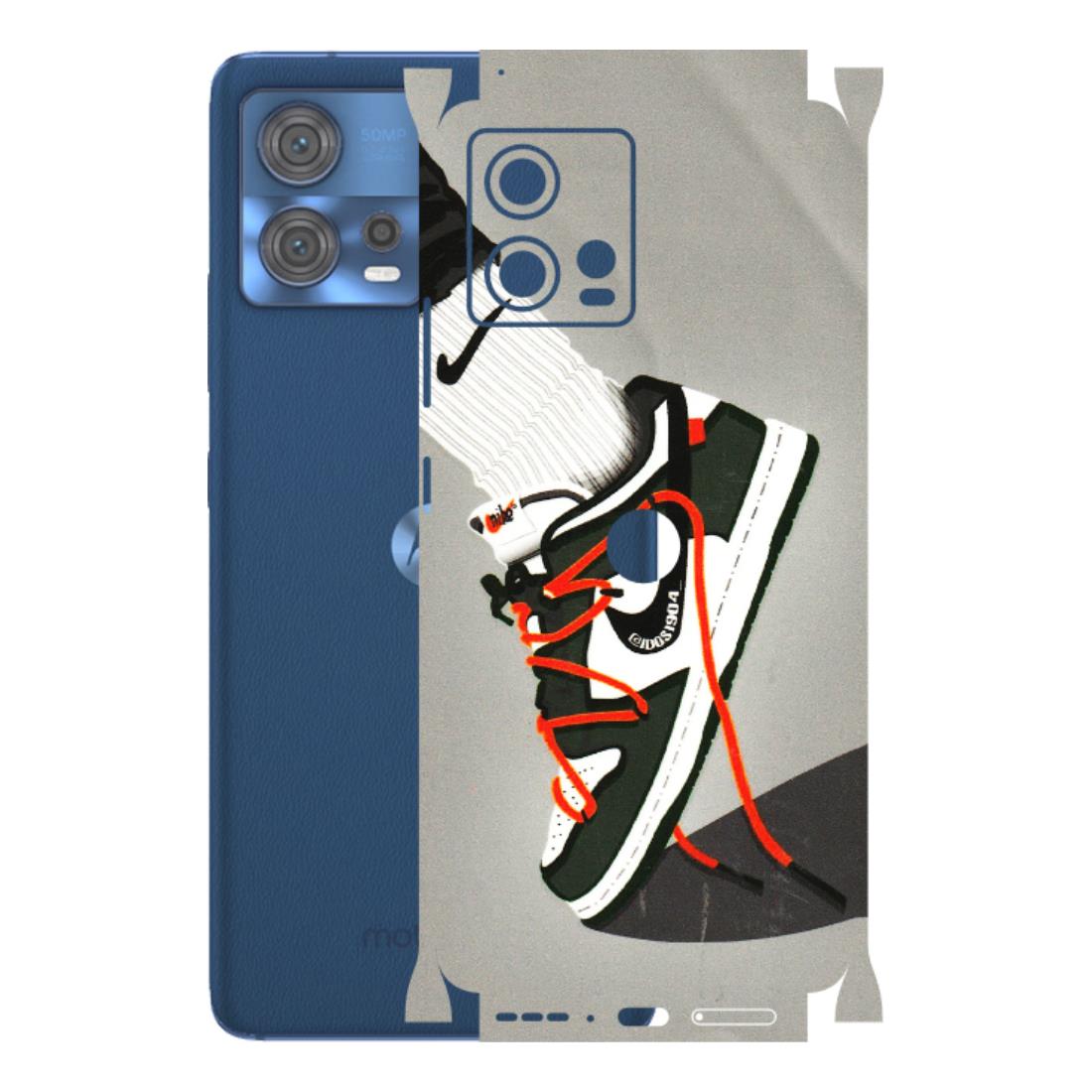 Motorola Phone Skins (All Models) - New Grey Sneaker - 3D Embossed Finish (L-261) Motorola Moto Edge 30 Fusion (5G)