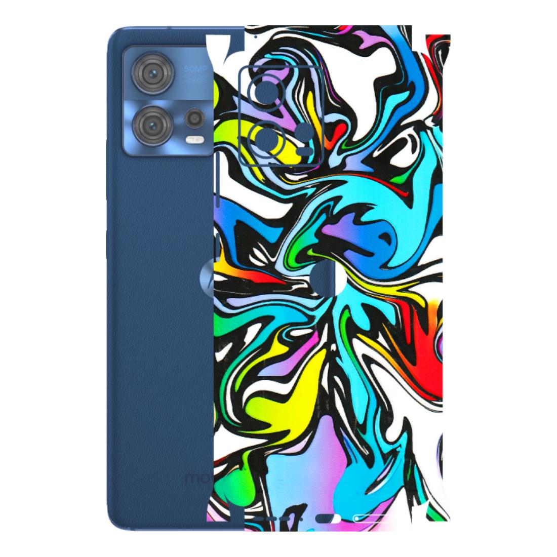 Motorola Phone Skins (All Models) - Abstract Colour Paints - 3D Embossed Finish (L-271) Motorola Moto Edge 30 Fusion (5G)