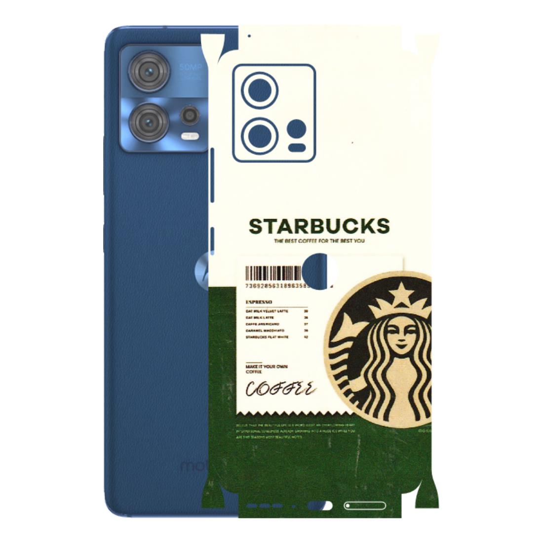 Motorola Phone Skins (All Models) - Starbucks Barcode - 3D Embossed Finish (L-308) Motorola Moto Edge 30 Fusion (5G)