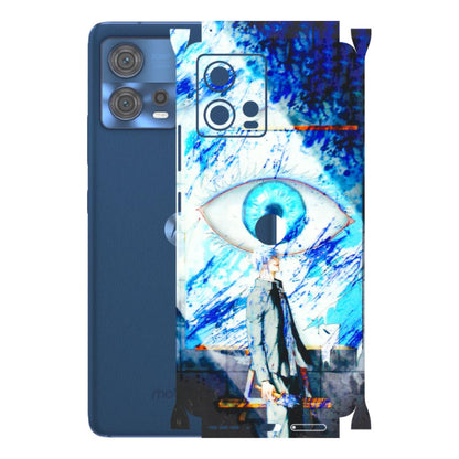 Motorola Phone Skins (All Models) - Anime Sea Blue Eye - 3D Embossed Finish (L-318) Motorola Moto Edge 30 Fusion (5G)