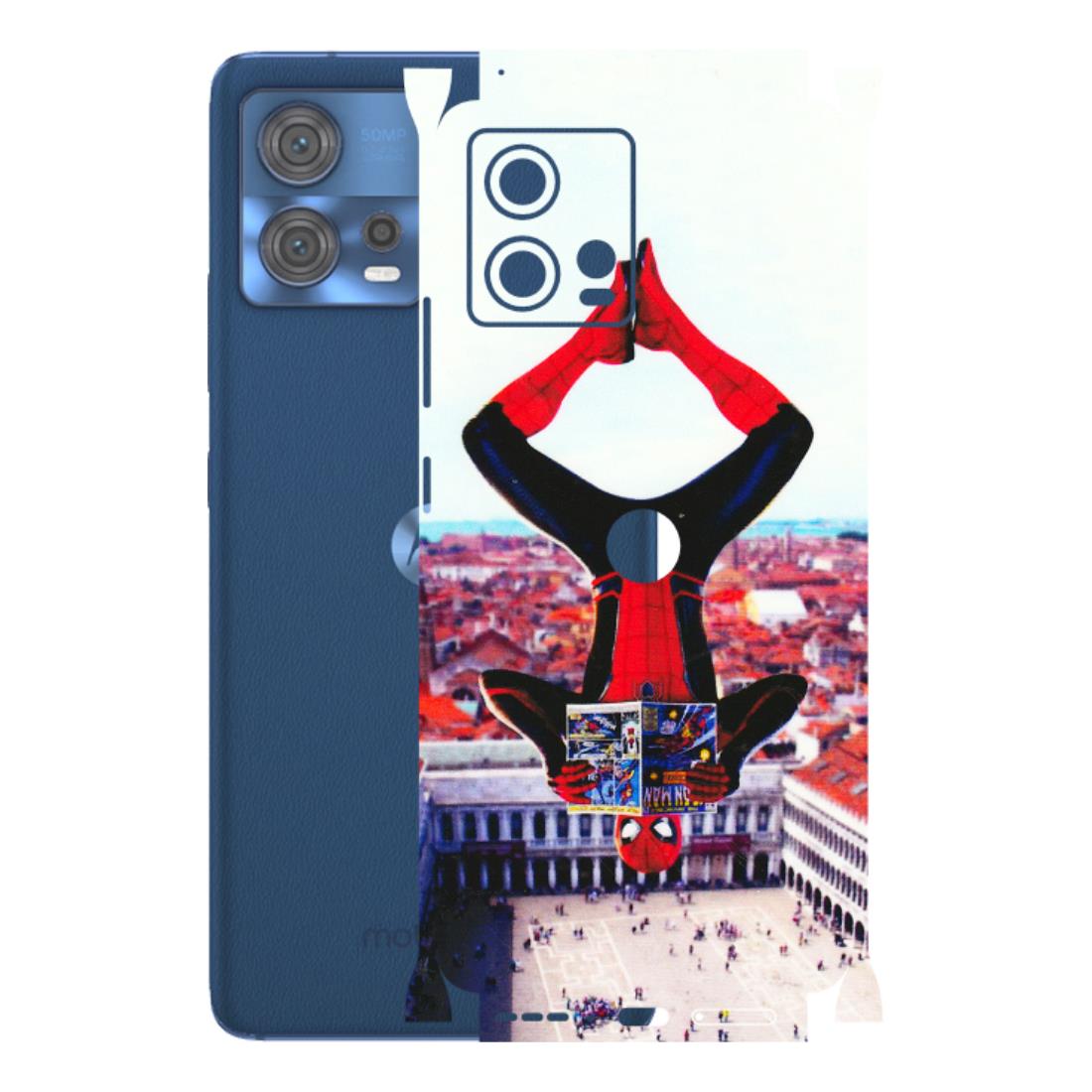 Motorola Phone Skins (All Models) - Spiderman Hanging - 3D Embossed Finish (L-53) Motorola Moto Edge 30 Fusion (5G)