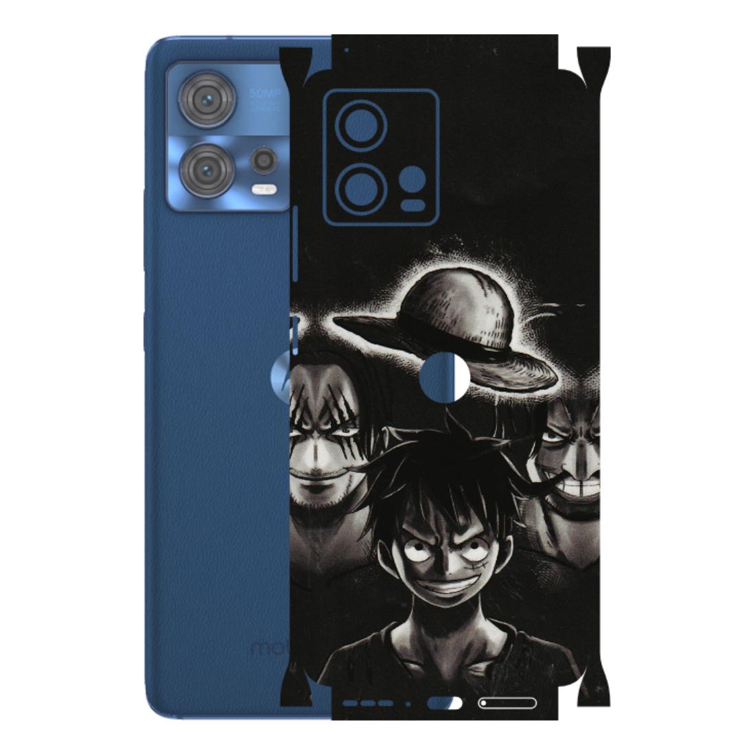 Motorola Phone Skins (All Models) - Black Luffy Hat - 3D Embossed Finish (L-57) Motorola Moto Edge 30 Fusion (5G)