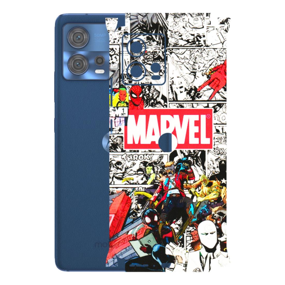 Motorola Phone Skins (All Models) - Marvel Colorful Comic - 3D Embossed Finish (L-64) Motorola Moto Edge 30 Fusion (5G)