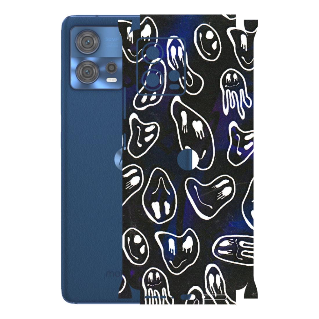 Motorola Phone Skins (All Models) - Distorted Smileys - 3D Embossed Finish (L-92) Motorola Moto Edge 30 Fusion (5G)
