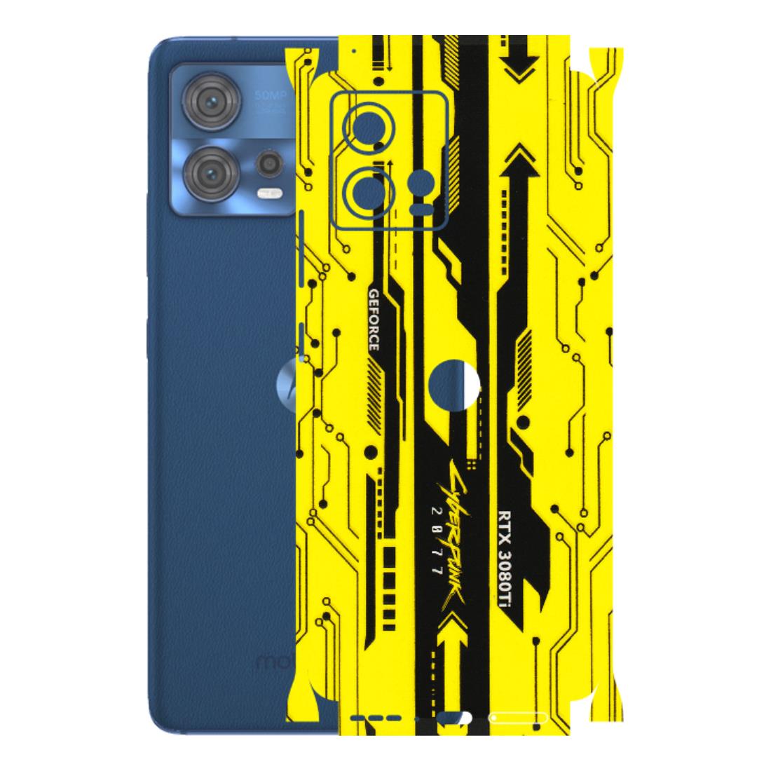 Motorola Phone Skins (All Models) - Yellow Cyberpunk - 3D Embossed Finish (L-93) Motorola Moto Edge 30 Fusion (5G)