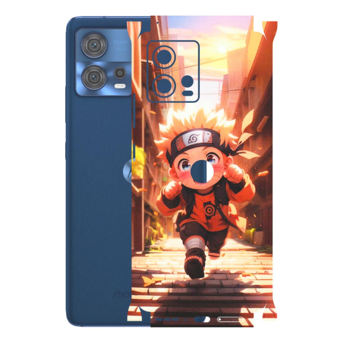 Motorola Phone Skins (All Models) - Naruto Cute Toon Running - Matte Finish (M-04) Motorola Moto Edge 30 Fusion (5G)