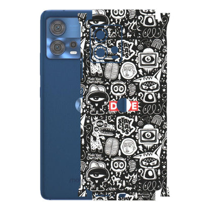 Motorola Phone Skins (All Models) - Dope Stay Classy Black Doodles - Matte Finish (M-126) Motorola Moto Edge 30 Fusion (5G)