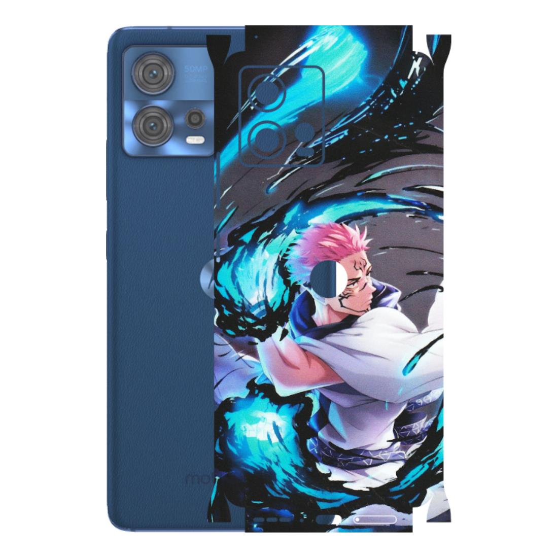 Motorola Phone Skins (All Models) - New Jujutsu Kaisen Grey Blue Anime - Matte Finish (M-127) Motorola Moto Edge 30 Fusion (5G)