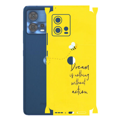 Motorola Phone Skins (All Models) - Dream Is Nothing Without Action - Matte Finish (M-138) Motorola Moto Edge 30 Fusion (5G)