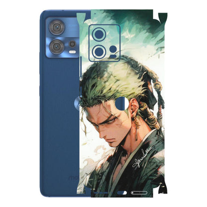 Motorola Phone Skins (All Models) - New Roronoa Zoro One Picece Anime - Matte Finish (M-140) Motorola Moto Edge 30 Fusion (5G)