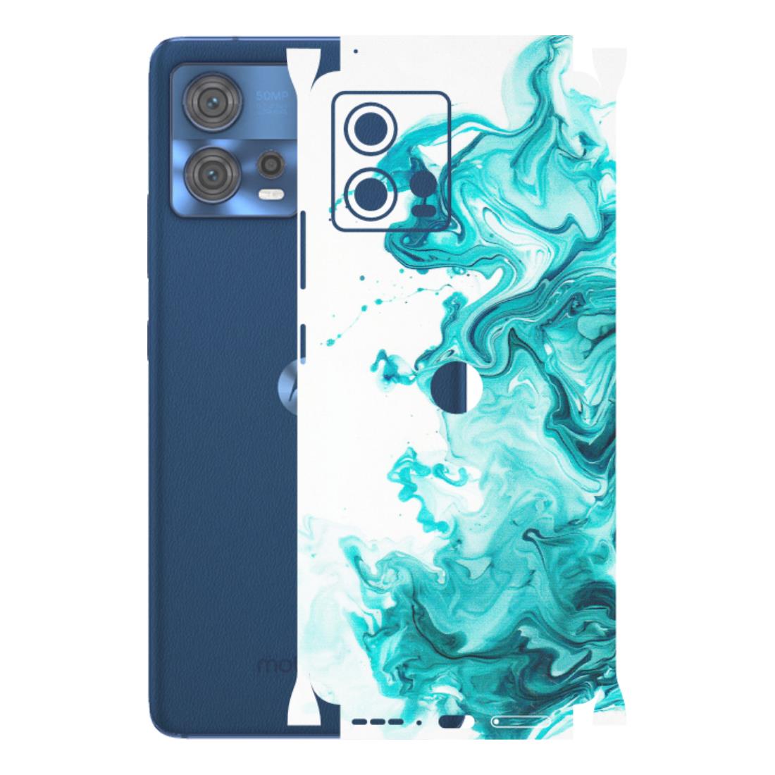 Motorola Phone Skins (All Models) - Sky Blue Abstract Colour - Matte Finish (M-146) Motorola Moto Edge 30 Fusion (5G)