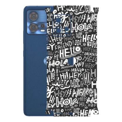 Motorola Phone Skins (All Models) - Hi Hello Doodles - Matte Finish (M-25) Motorola Moto Edge 30 Fusion (5G)