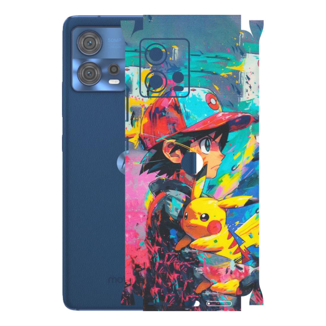 Motorola Phone Skins (All Models) - Ash & Pikachu - Matte Finish (M-26) Motorola Moto Edge 30 Fusion (5G)