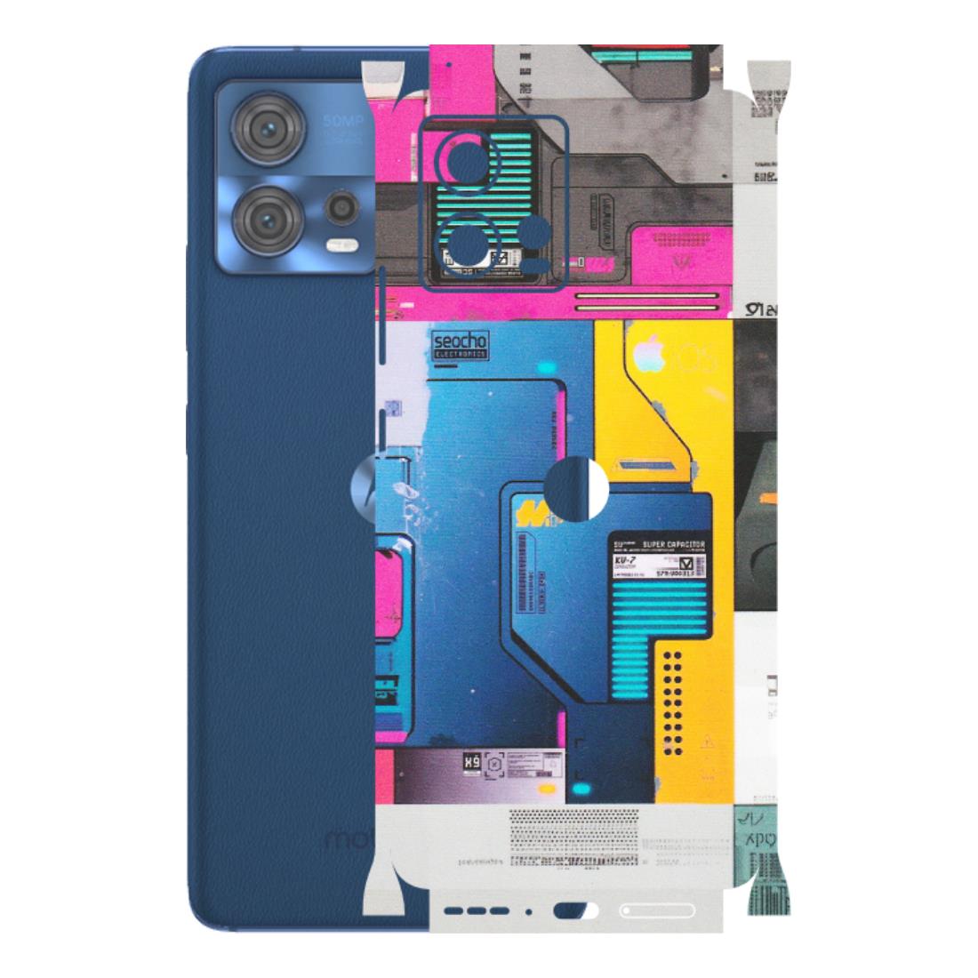 Motorola Phone Skins (All Models) - Colourfull Motherboard Internals - Matte Finish (M-55) Motorola Moto Edge 30 Fusion (5G)