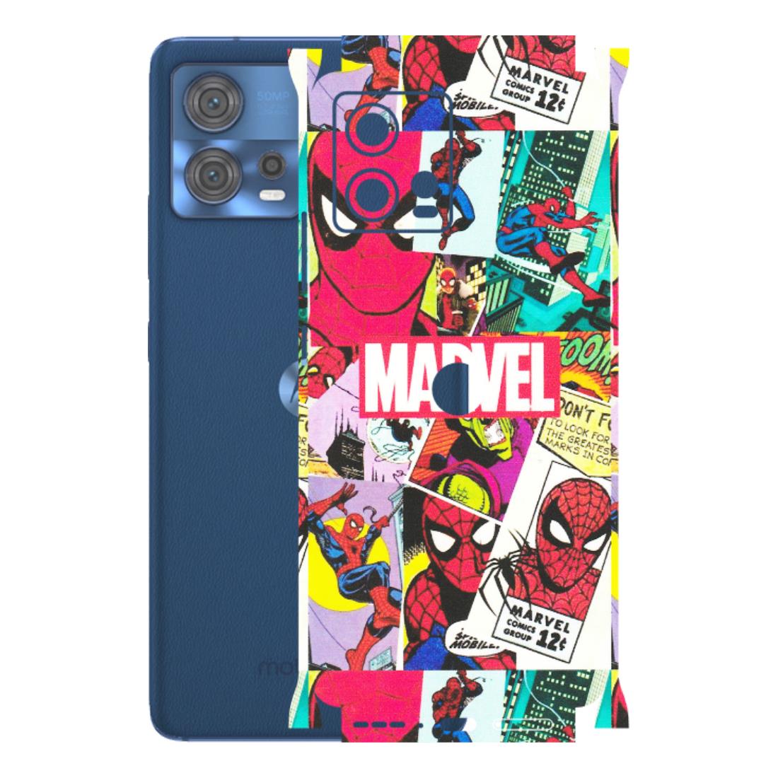 Motorola Phone Skins (All Models) - Marvel Comic Spiderman Grafitti - Matte Finish (M-72) Motorola Moto Edge 30 Fusion (5G)