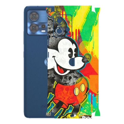 Motorola Phone Skins (All Models) - Multiple Mickey With Colourful Texture - Matte Finish (M-84) Motorola Moto Edge 30 Fusion (5G)