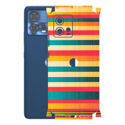 Motorola Phone Skins (All Models) - Colourful Stripes Soothing Effect - Matte Finish (M-86) Motorola Moto Edge 30 Fusion (5G)