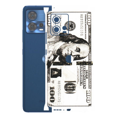 Motorola Phone Skins (All Models) - 100 Dollar Currency - Transparent Finish (T-01) Motorola Moto Edge 30 Fusion (5G)
