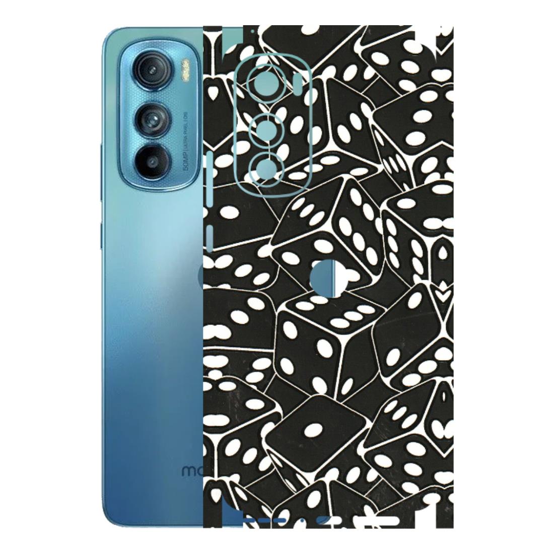 Motorola Phone Skins (All Models) - Big Black Dices - 3D Embossed Finish (L-106) Motorola Moto Edge 30